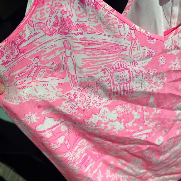 Lilly Pulitzer NWT silk slip dress, XL. Skinny dippin’ print - Picture 2 of 7
